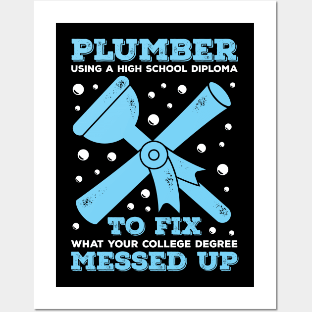 Funny Plumbing Plumber Gift Wall Art by Dolde08